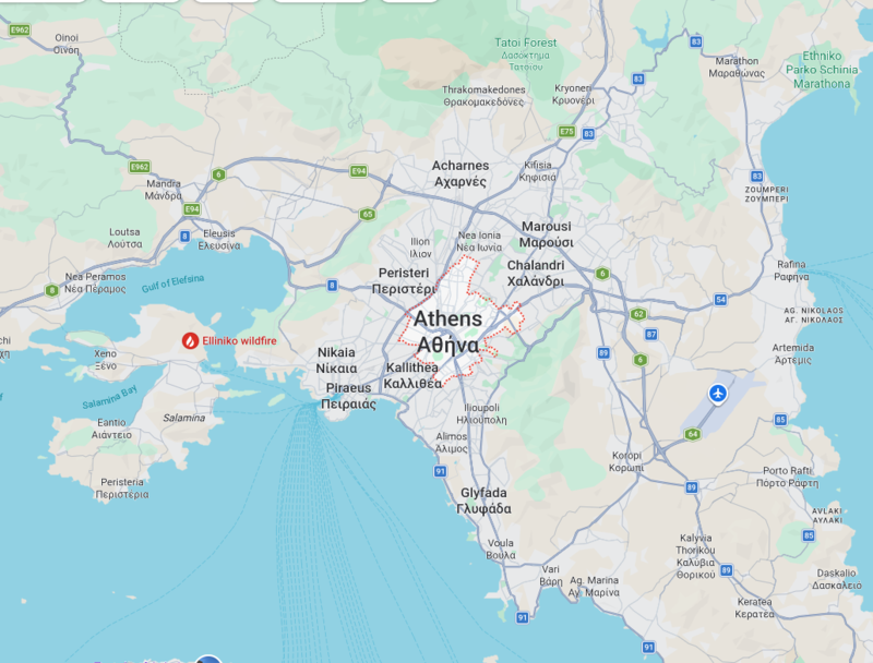 Athens map
